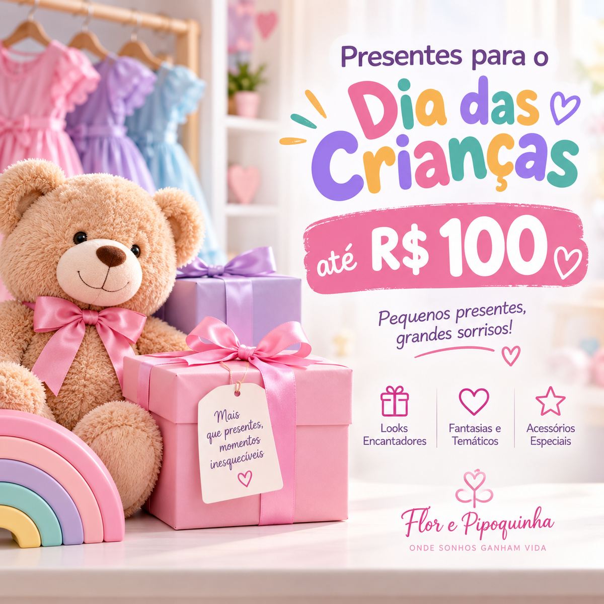 Presentes para o Dia das Crianças até R$ 100