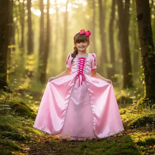 Fantasia Princesa Belli Longa Princesa Rosa - Modelo 2 (FTSPRNCBLBLADMM2)