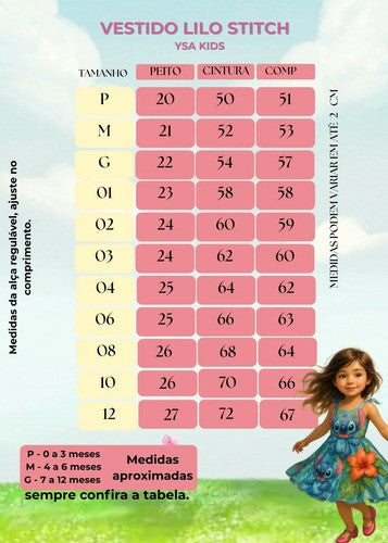 Vestido Temáticos Ysa Kids Stitch Rosa (VESTTMTCYSKDSTTRS)