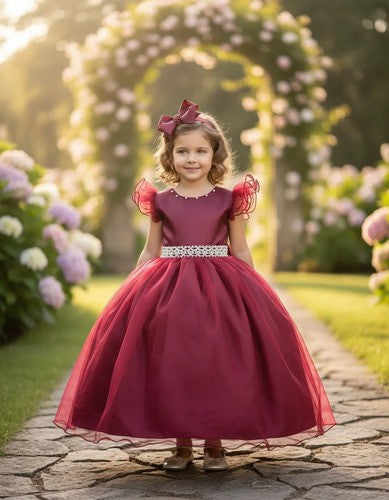 Vestido Marie Longo Amanda Marsala (VSTMRLOGAMNDAMRSLA)