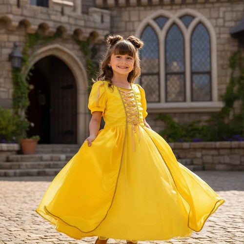 Fantasia Princesa Belli Princesa Amarela Longa Modelo 2 (FTSPRNBLLBLEAFR)