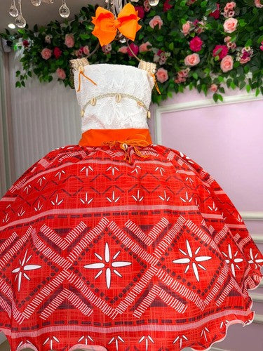 Vestido Temáticos Infantil Luxo Princesa Praia Modelo 3 (VESTTMCLXMN3)