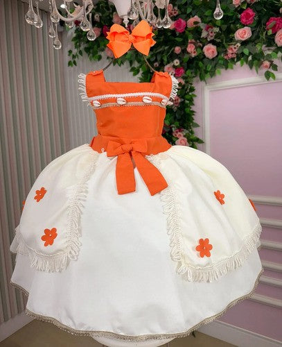 Vestido Fantasia Moana Infantil Princesa Festa Aniversário