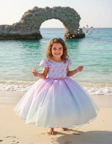 Vestido Infantil Bella Child Sereia (VESTINFTBLLCHGCRXAZ)