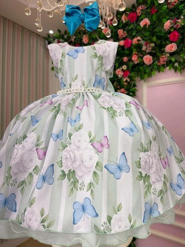 Vestido Ysa Kids Jardim Florido Melinda Verde Claro (VESTYSKDSJRDFLRMLVRDCL)