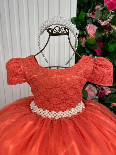 Vestido Enjoy Longo Laura Peito Rendado Terracota (VESTENJLNGPRNDDLR)