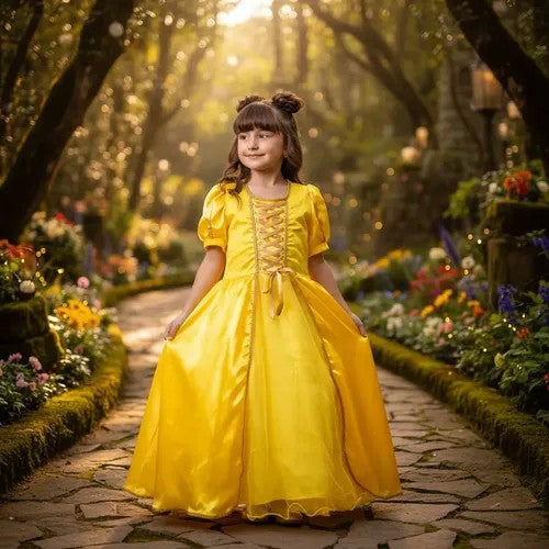Fantasia Princesa Belli Princesa Amarela Longa Modelo 2 (FTSPRNBLLBLEAFR)