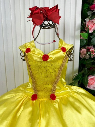 Fantasia Princesa Belli Princesa Amarela Longa (FANTPRNBEFERA)