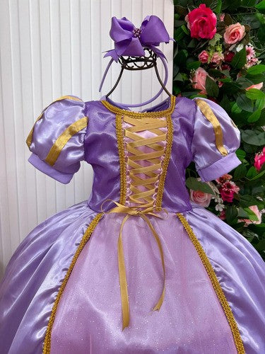 Fantasia Longa Rapunzel Festa Luxo
