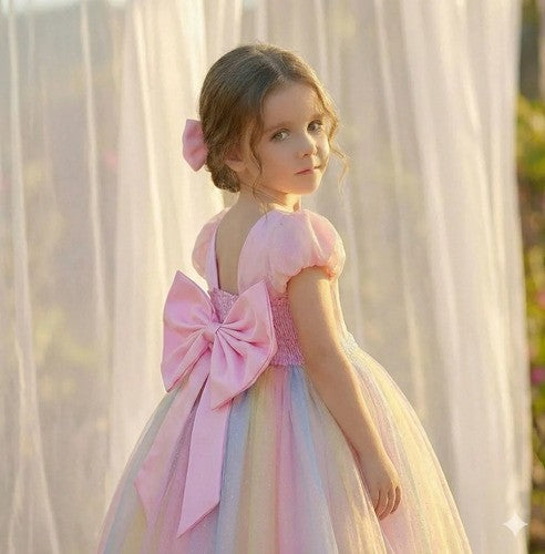 Vestido Infantil Marie Arco Iris Melissa- Candy Colorido (VSTDMCMLSCNDY)