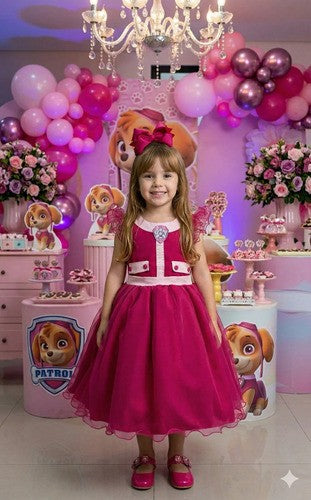 Vestido Mini Miss Temático Esquadrão Canino (VESTMNMSSTMTCPTLCNNKY)