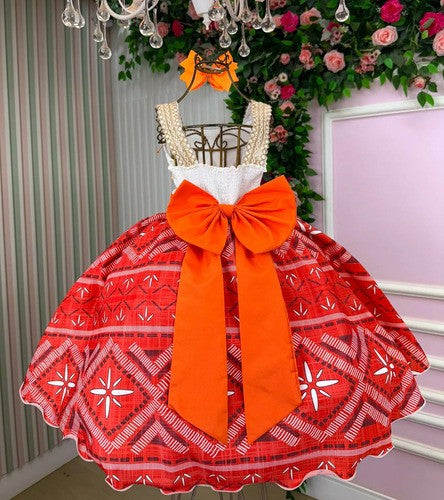 Vestido Temáticos Infantil Luxo Princesa Praia Modelo 3 (VESTTMCLXMN3)