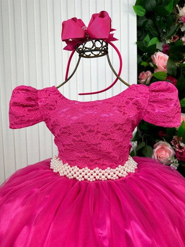 Vestido Enjoy Laura Longo Pink Rendado (VESTENJLNGPINK2)