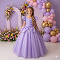 Fantasia Vestido Mini Miss Longo Princesa Lilas Rapunzel