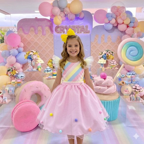 Vestido Mini Miss Temático Circo - Candy (VESTMINMSTMTCCRCCND)