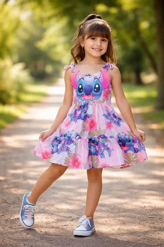 Vestido Temáticos Ysa Kids Stitch Rosa (VESTTMTCYSKDSTTRS)