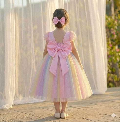 Vestido Infantil Marie Arco Iris Melissa- Candy Colorido (VSTDMCMLSCNDY)
