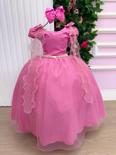 Vestido Banana Club Longo Diamante Rosa Chiclete (VESTBNACLBLNGDAMTRSCLT)