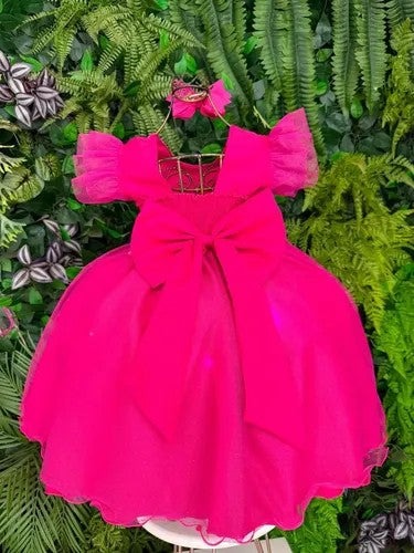 Vestido Ysa Kids Barbie Luxinho Pink Com led (VESTYSKDSBLXICMLED)