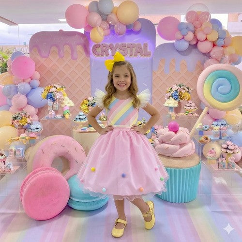 Vestido Mini Miss Temático Circo - Candy (VESTMINMSTMTCCRCCND)