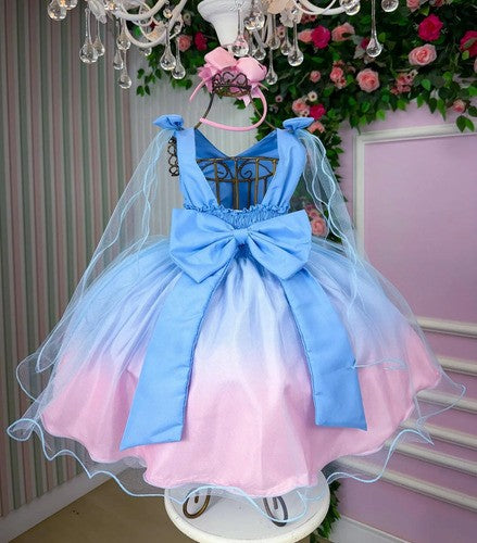 Vestido Princesa Belli Tematico Sereia - Ariel - Fundo do Mar (VESTFNTSERIA)