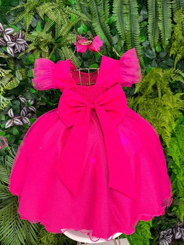 Vestido Ysa Kids Barbie Luxinho Pink Com led (VESTYSKDSBLXICMLED)