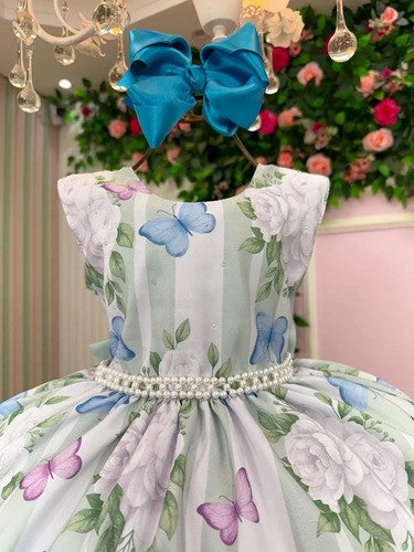 Vestido Ysa Kids Jardim Florido Melinda Verde Claro (VESTYSKDSJRDFLRMLVRDCL)