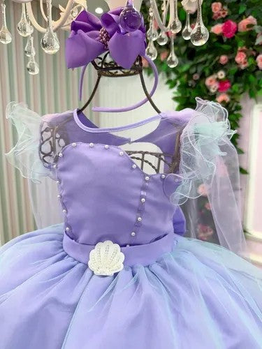 Vestido Mini Miss Temático Sereia - Fundo do Mar (VESTMNMSTSFNDMR)