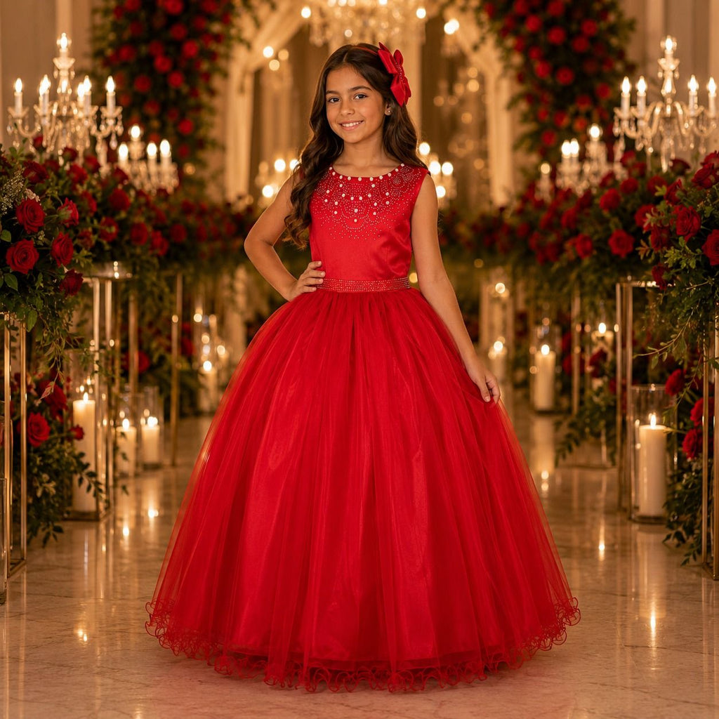 Vestido Enjoy Longo Regata Vermelho (VESTINFENJLG2VMNP)