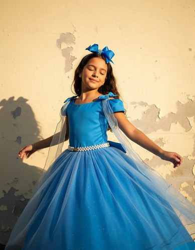 Vestido Banana Club Longo Diamante Azul Serenity (VESTBNNCLBLGDMTAZSRT)