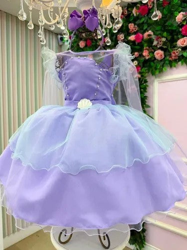 Vestido Mini Miss Temático Sereia - Fundo do Mar (VESTMNMSTSFNDMR)