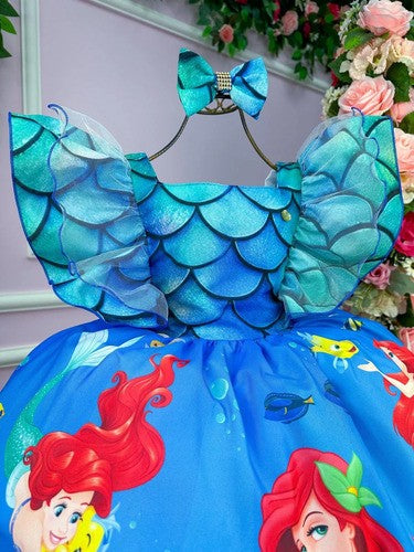 Vestido Infantil Princesa Ariel - A Pequena Sereia