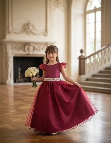 Vestido Marie Longo Amanda Marsala (VSTMRLOGAMNDAMRSLA)