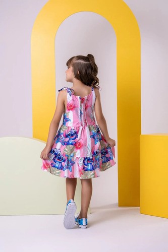 Vestido Temáticos Ysa Kids Stitch Rosa (VESTTMTCYSKDSTTRS)