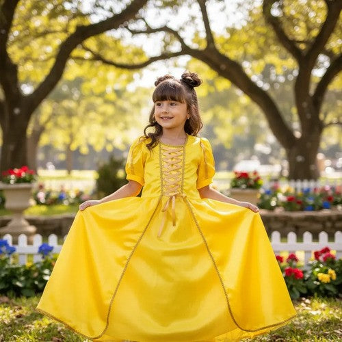 Fantasia Princesa Belli Princesa Amarela Longa Modelo 3 (FANTPRNCBLLBLFRLNGMD3)