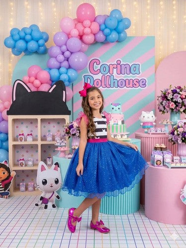 Vestido Mini Miss Temático Casinha de Bonecas Mágica (VESTMNTMMGDGB)