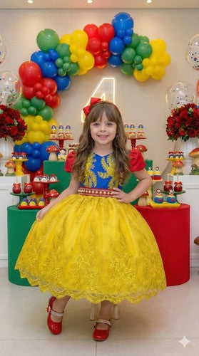 Vestido Marie Temático Realeza Princesa Maça (VSMAREATEMBRN)
