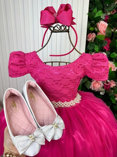 Vestido Enjoy Laura Longo Pink Rendado (VESTENJLNGPINK2)