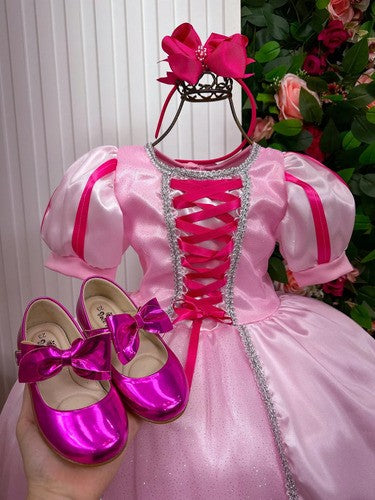 Fantasia Princesa Belli Longa Princesa Rosa - Modelo 2 (FTSPRNCBLBLADMM2)