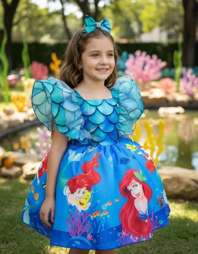 Vestido Infantil Princesa Ariel - A Pequena Sereia