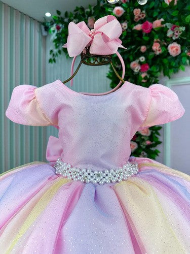 Vestido Infantil Marie Arco Iris Melissa- Candy Colorido (VSTDMCMLSCNDY)
