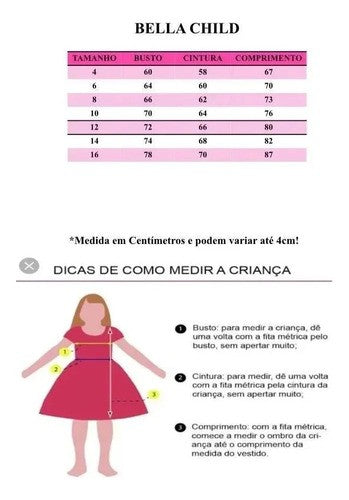 Vestido Infantil Bella Child Sereia (VESTINFTBLLCHGCRXAZ)