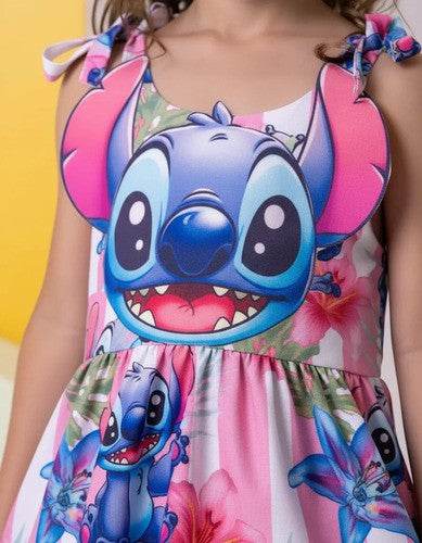 Vestido Temáticos Ysa Kids Stitch Rosa (VESTTMTCYSKDSTTRS)