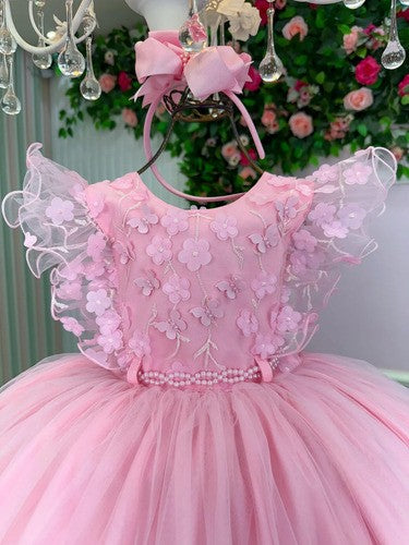 Vestido Menina Bonita Angelie Rosa Bebe (VESTMNANGLRSBB)
