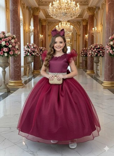 Vestido Marie Longo Amanda Marsala (VSTMRLOGAMNDAMRSLA)