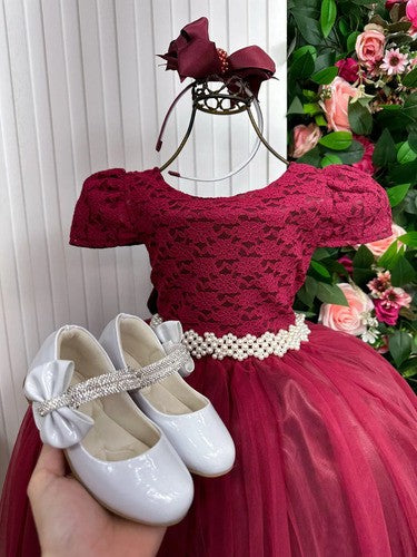 Vestido Enjoy Longo Laura Peito rendado Marsala (VESTENJLNGMRSLRDD2)