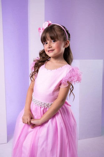 Vestido Marie Longo Amanda Rosa Bebe (VESTMARILNGAMNDRSBB)