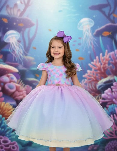 Vestido Infantil Bella Child Sereia (VESTINFTBLLCHGCRXAZ)