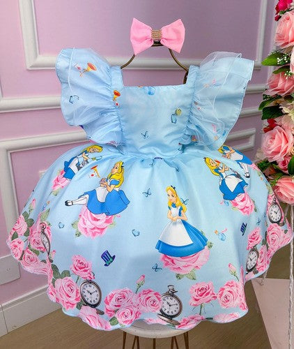 Vestido Tematicos Kids Alice no País das Maravilhas (VESTKIDSALCMRLHAS)