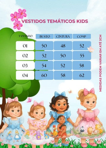 Vestido Infantil Princesa Moana Baby Azul